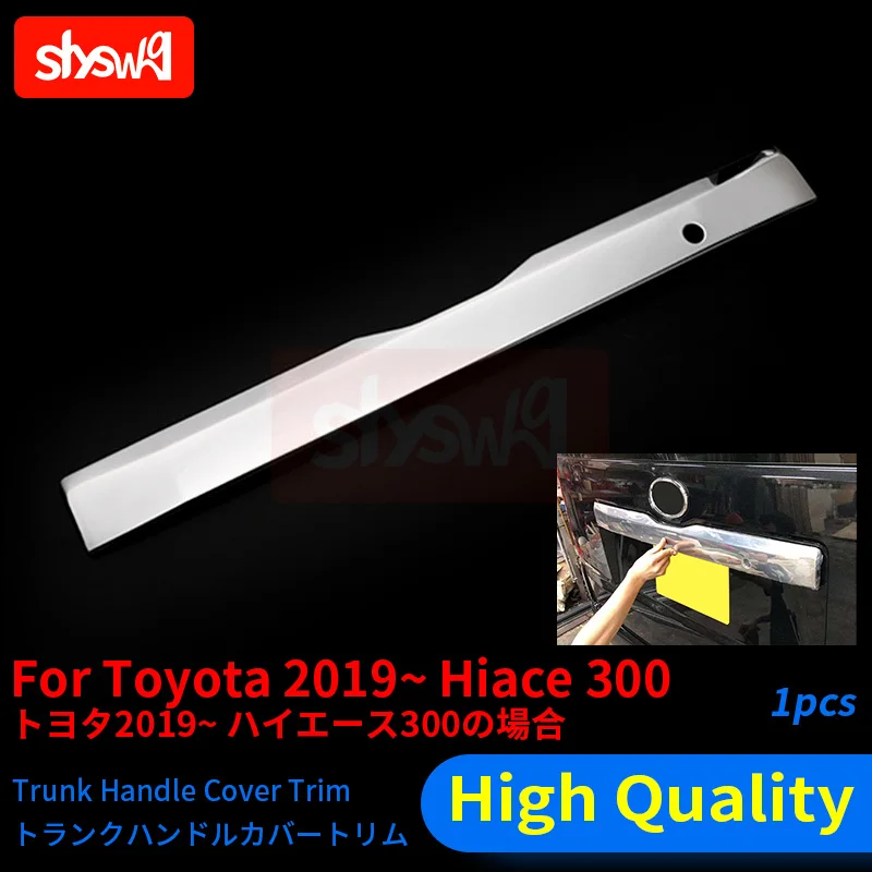 Tailgate Handle Trim for Toyota Hiace 300 Modified Rear Emblem Decoration Silver Bright Strip Exterior Accessories SUS304