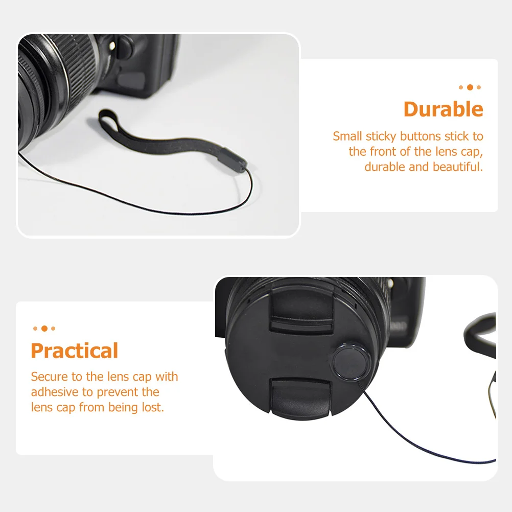 20Pcs Camera Wrist Strap Polyester Elastic Lens Cap Holder Rope Anti-Lost Camera Lanyard Secure Wrist Strap for