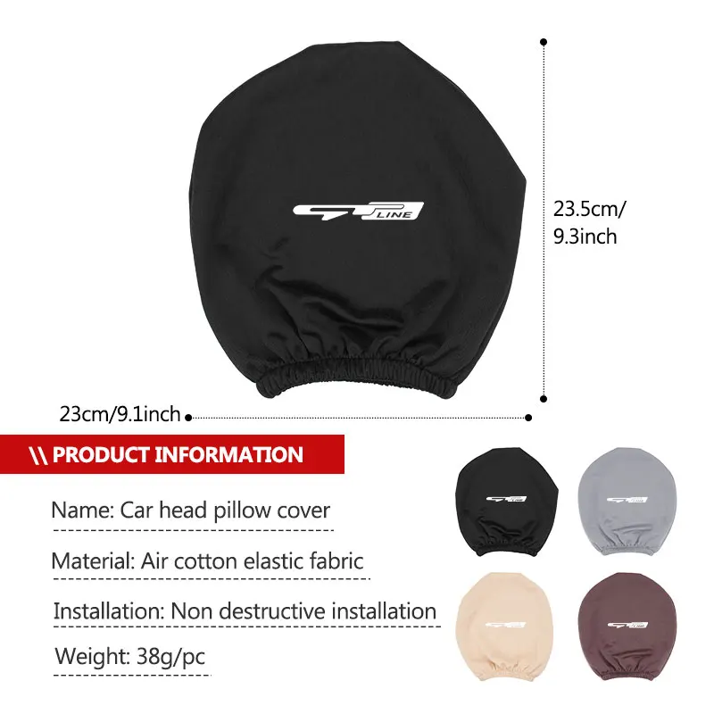 Car Seat Headrest Elastic Pillow Protective Cover Accessories For KIA Rio K5 K2 Sportage Ceed Sorento Picanto Stinger Soul - view 6