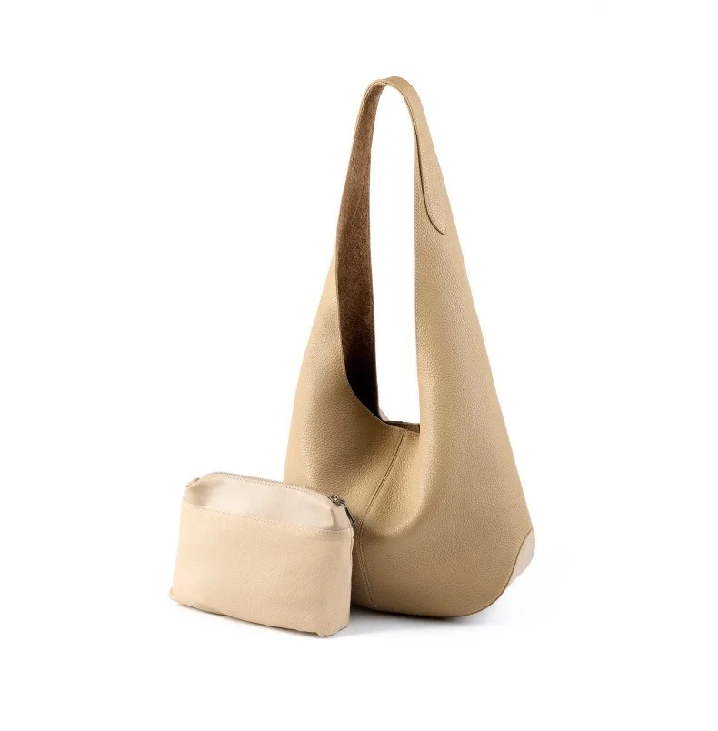 

Genuine Cowhide Leather Women Bucket Bags Fashion Shoulder Bags Women Handbag Retro Ladies Bag