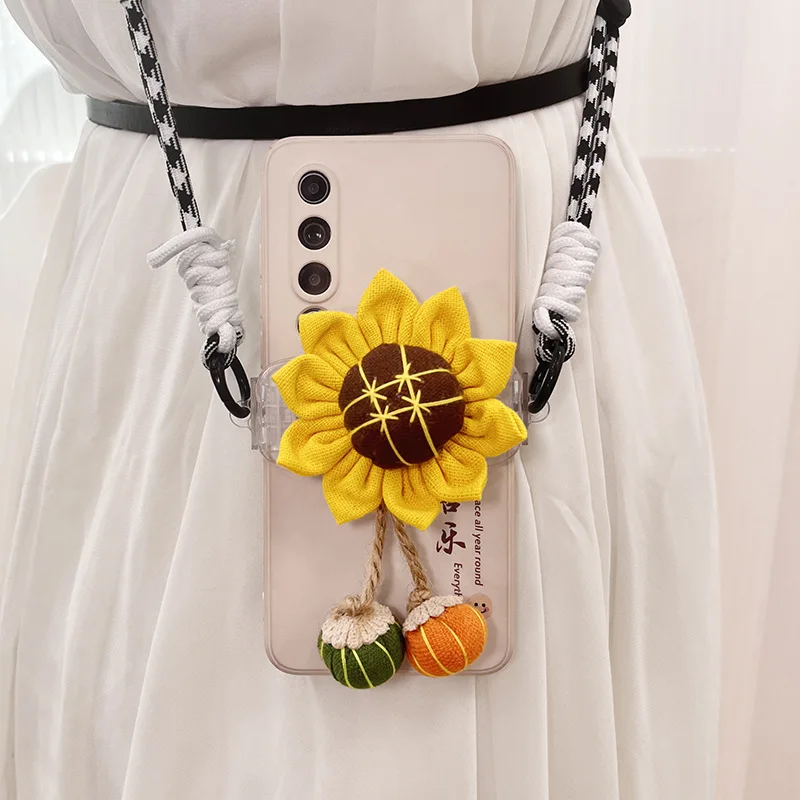 Mobile Phone Back Clip Crossbody Hanging Rope Cute Cartoon Pendant Liberates Hands and Prevents Losing Mobile Phone Rope