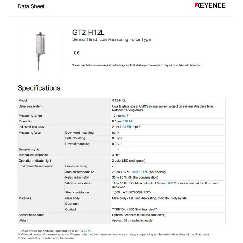 Sensore di spostamento laser KEYENCE originale al GT2-H12L nuovo di zecca 100% originale, stock in stock