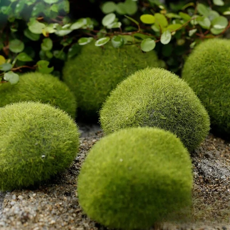 4 Size Fake Stone Artificial Moss Rocks Home Decor Simulation Plant DIY Decoration For Garden and Crafting Green Wholesale - Detail 1