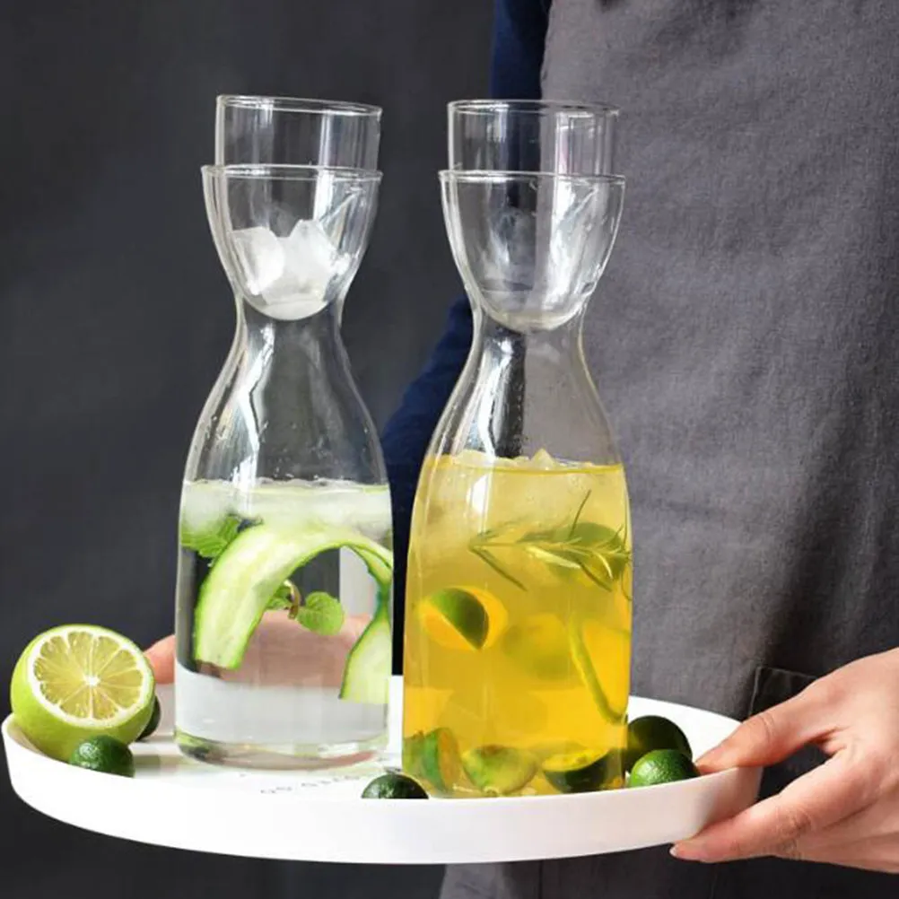 1Set Milk Pot and Cup Set Premium Quality Easy to Clean Versatile for Breakfast Lunch Dinner Tea Milk Juice Storage