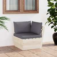 VidaXL garden pallet corner sofa with cushion impregnated spruce wood