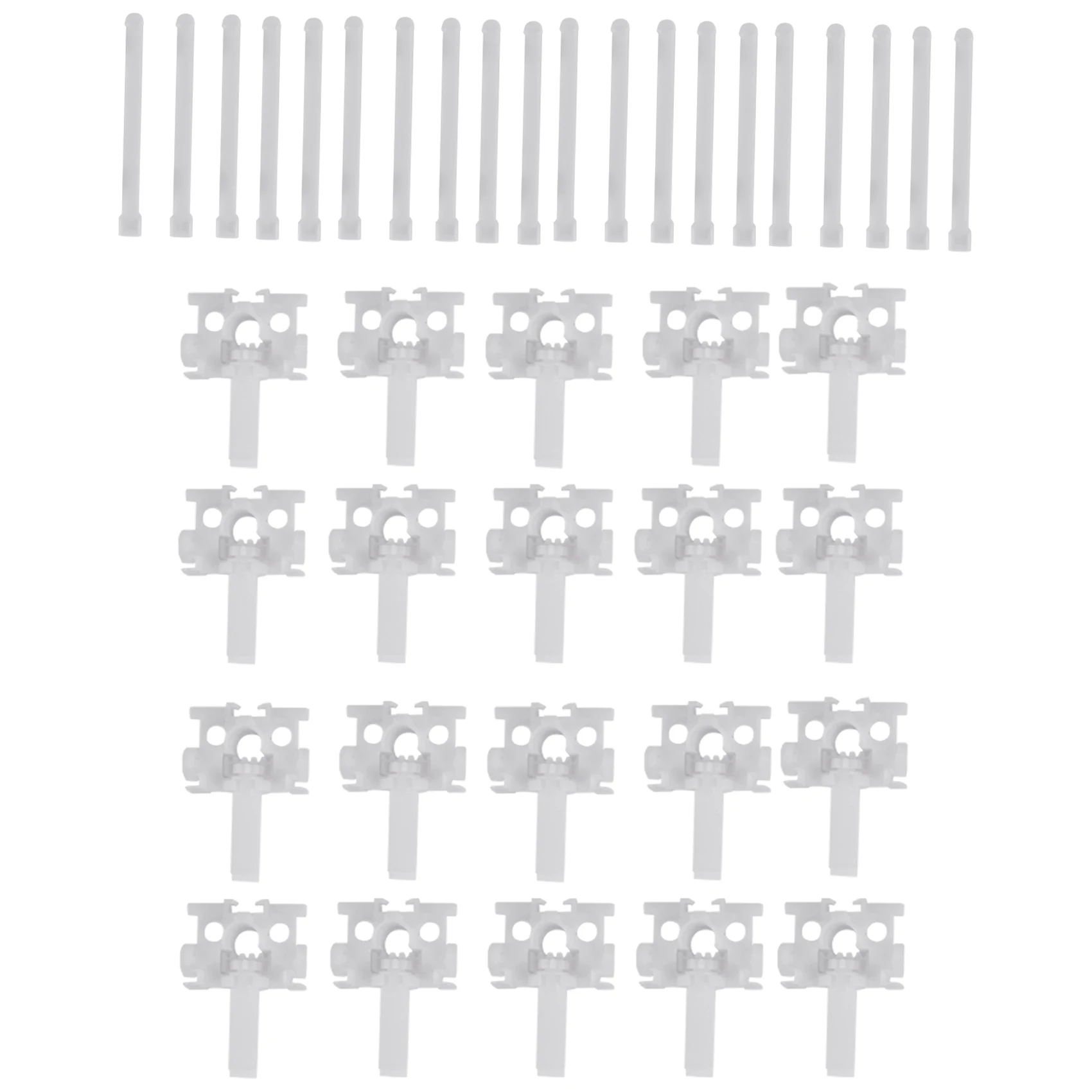 THIVN-Vertical Blind Repair Carrier With Stem Vertical Blinds Repair Kit White Blinds Replacement Parts20pcs