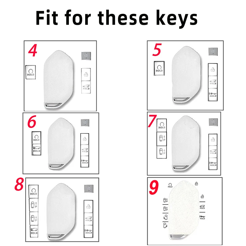 For Kia Sorento Morning Ev9 for Kia Picanto Ev9 2024 TPU Car Key Case Cover Potector Shell Fob Holder Accessories