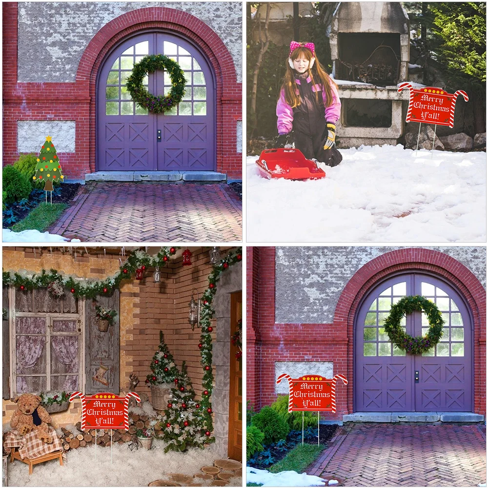 

5Pcs Christmas Yard Signs Bright Colorful Lawn Stakes Santa Garden Decoration Xmas Yard Decor Collection Christmas Lawn Stakes