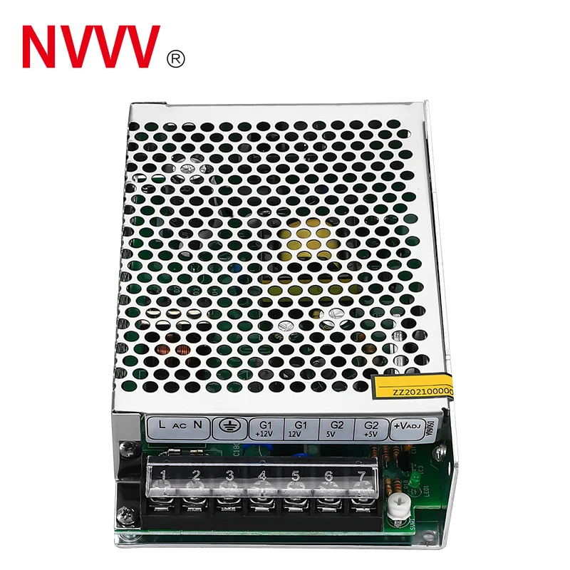 D Series Dual Output Power Supply 24V 5V Power Supply 12V 30W 50W 60W 120W 180W AC To DC Voltage Stabilizer Transformer