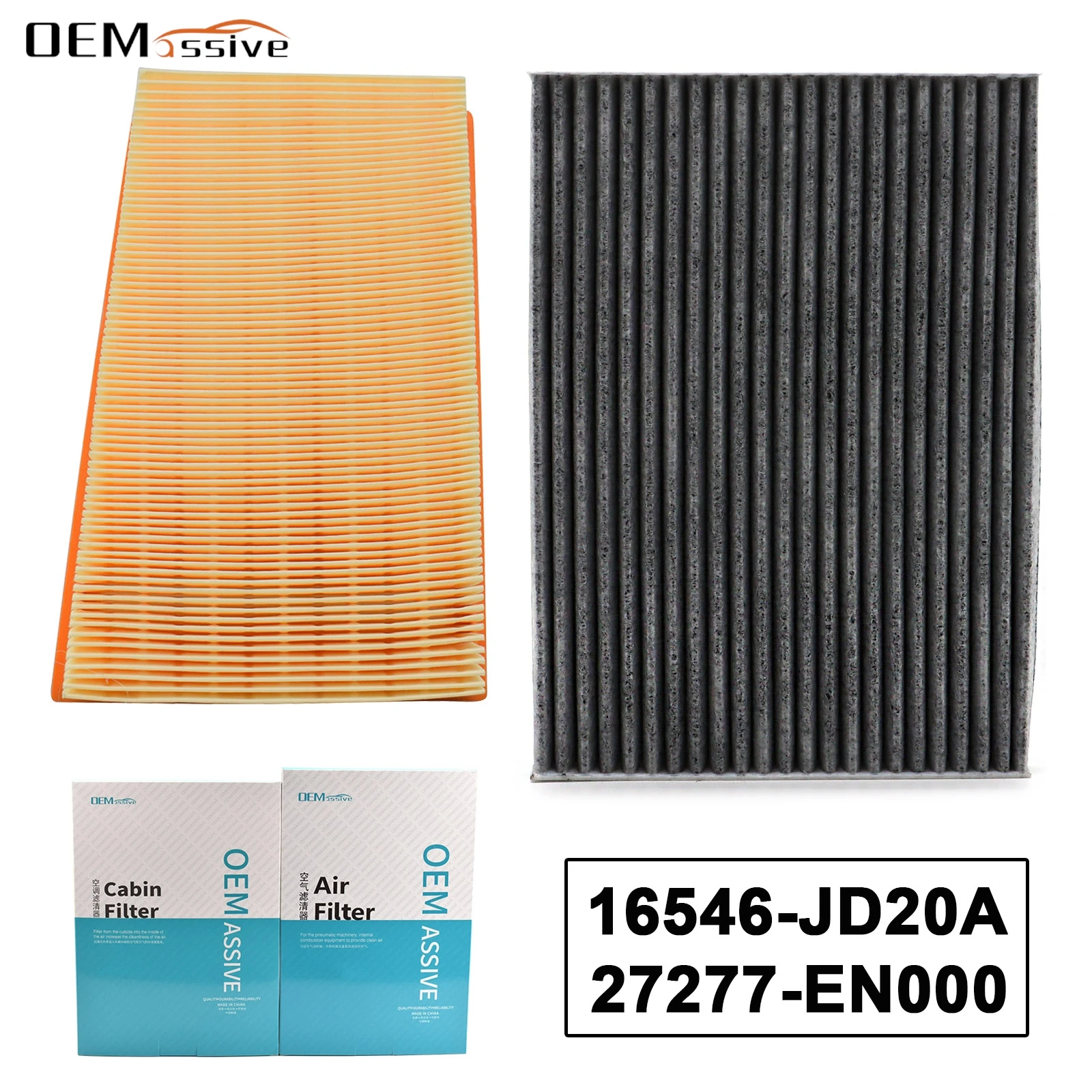 Engine Cabin Pollen Air Filter 16546-JD20A 27277-EN000 For Nissan Dualis Qashqai J10 JJ10 X-Trail T31 2007 2008 - 2011 2012 2013