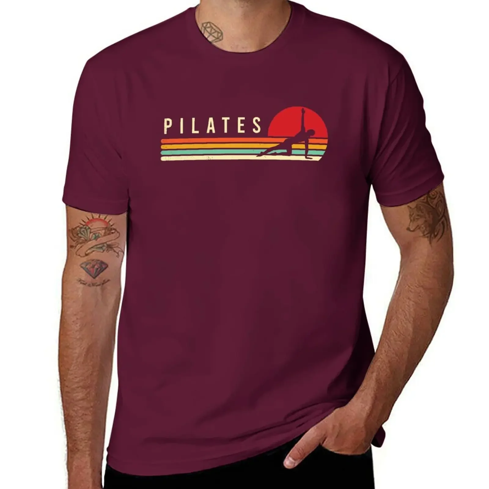 Retro Pilates Shirt Pilates Instructor Shirt Pilates Instructor Gifts Teacher Shirt Tees Cute Womens T-Shirt heavyweight style