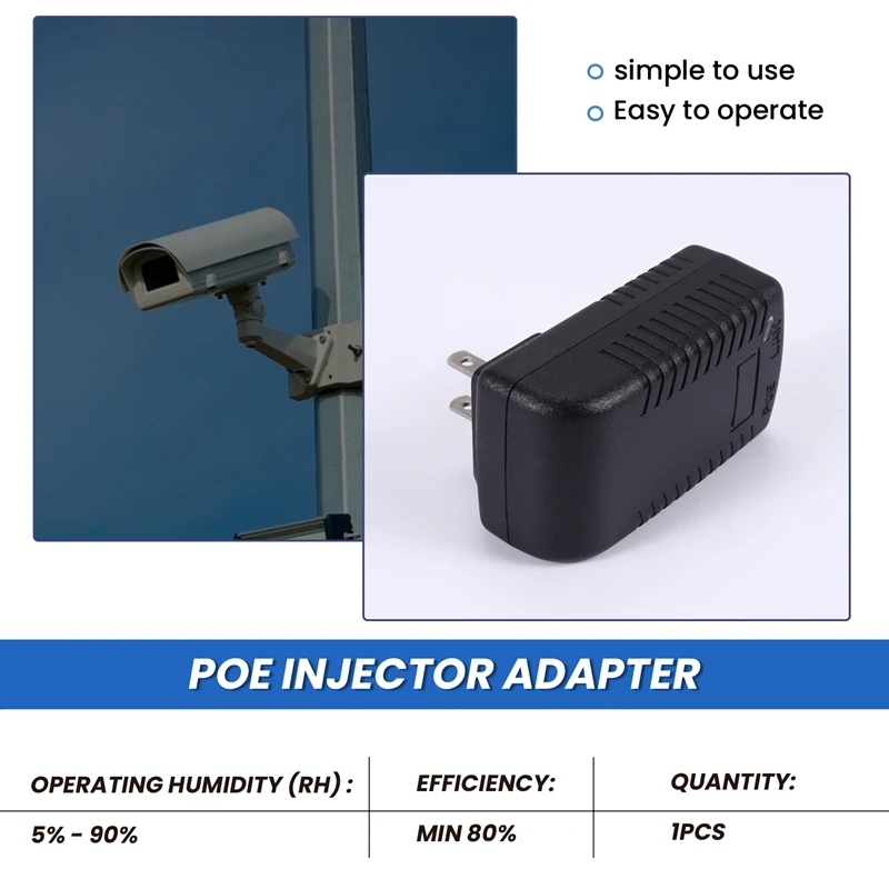 Power Supply Ethernet POE Injector Adapter For IP Phone Gateway IP Camera