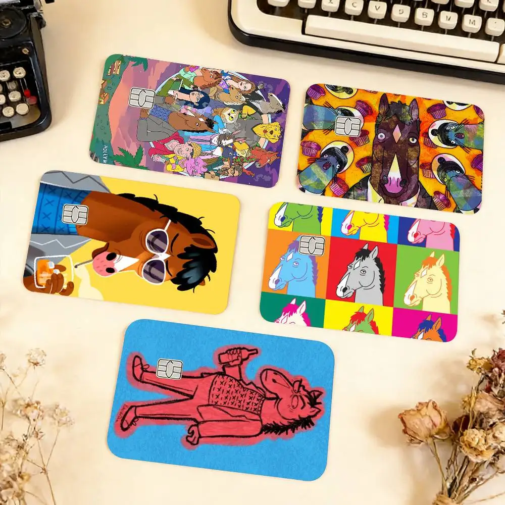 

B-BoJack H-Horseman Waterproof Film Skin Cover Credit Card Stickers Debit Front Bank Bus Pass