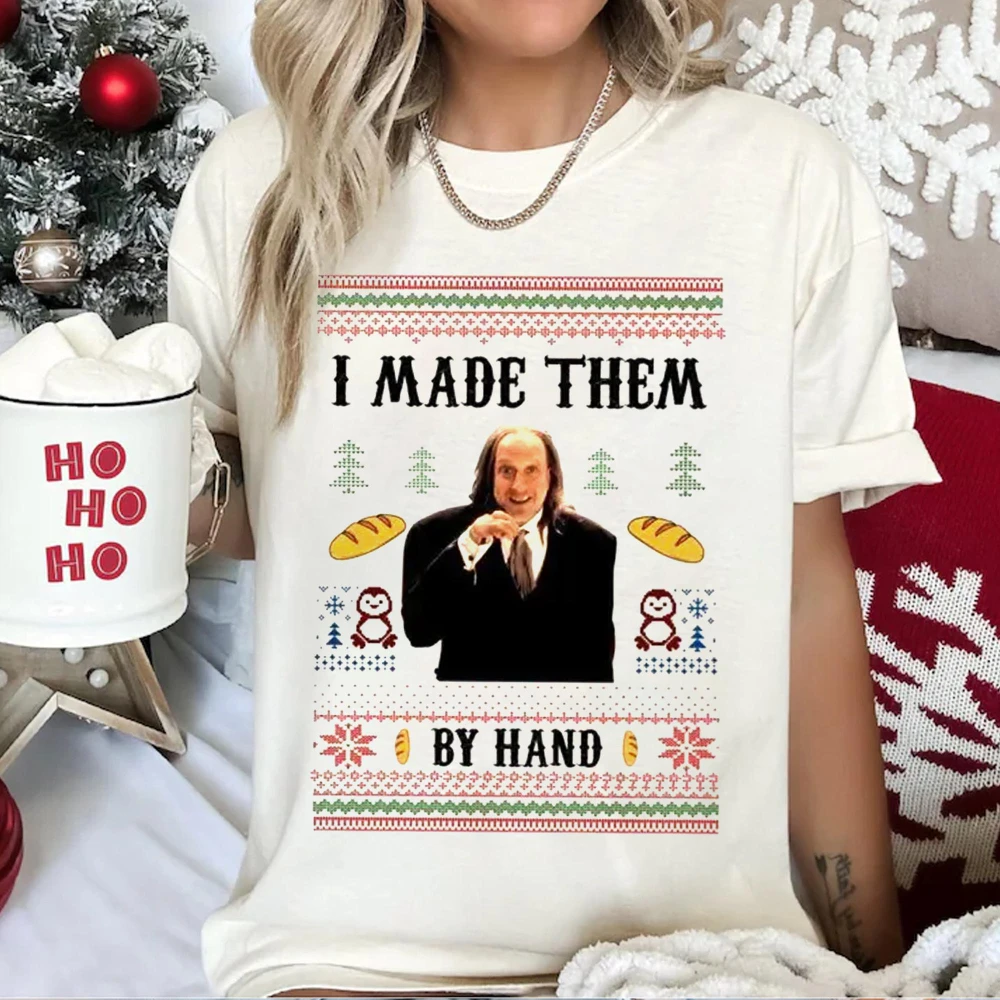 Hässlicher und lustiger Weihnachts-Hoodie von Myself, Horrorfilm-T-Shirt „Abendessen von Myself gemacht“, Emoji-T-Shirt, Unisex-Top