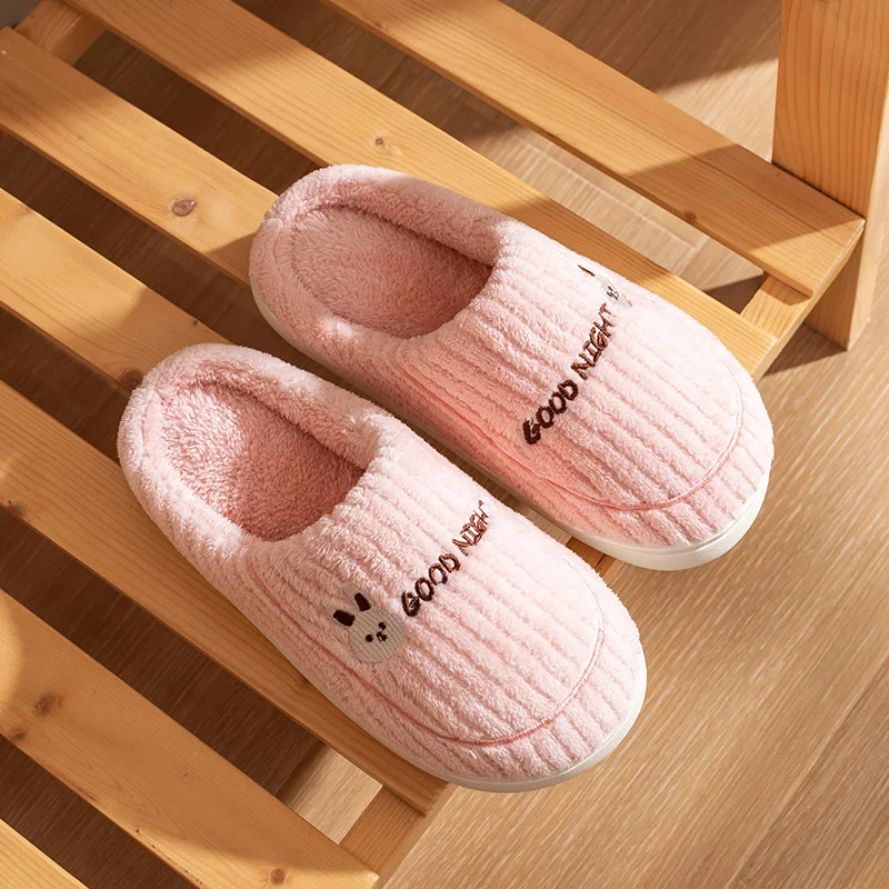 Multi Color Winter Home Cotton Slippers for Women's Indoor Soft Sole Non slip Warm Not Tired Simple Couple Cotton Shoes for Men