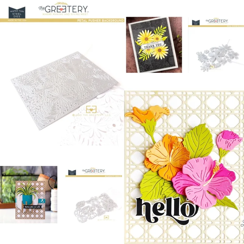 Troqueles de corte y plantillas de metal Palm Modern Planters con diseño de hojas grandes, elementos esenciales de perfil delgado para scrapbooking y tarjetas, troquel de corte para manualidades DIY