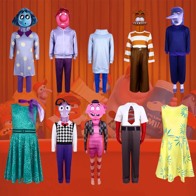 

Inside Out Косплей Костюм Cetu Аниме Персонаж АНГЕР DISGUST JOY FEAR Хэллоуин Косплей Костюм Подарок Для Детей Праздничные Подарки