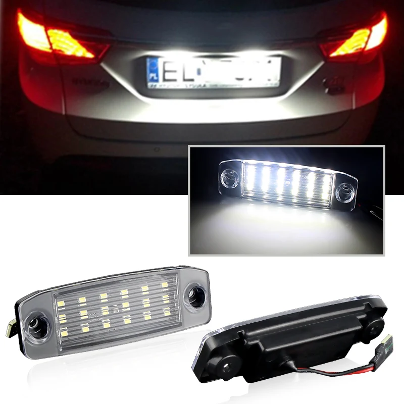 2 pces carro led número luzes da placa de licença para hyundai sonata 10 10-13 sonata yf 10my 2010-2013 gf 10 kia sportage 2011-2013