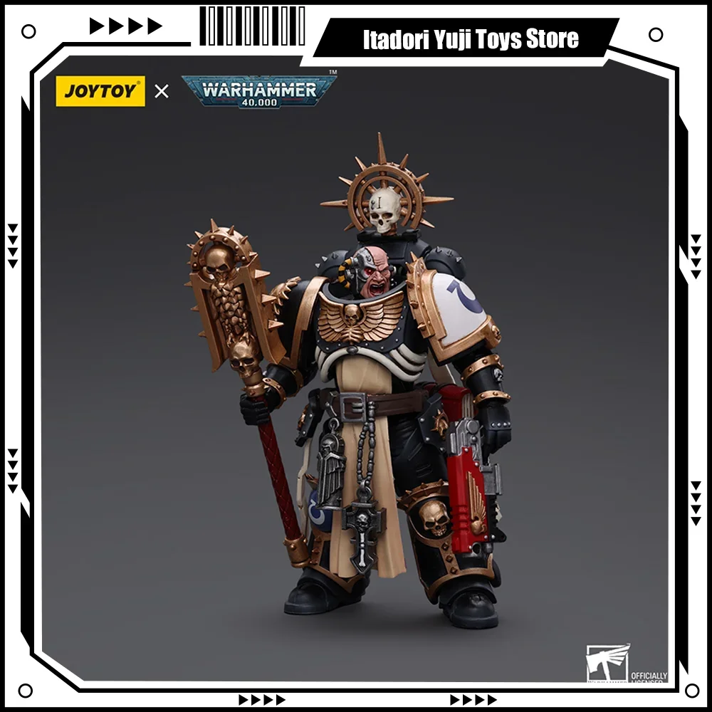 JOYTOY Warhammer 40K 1/18 Action Figure Ultramarines Chaplain Indomitus Anime Model Collection Movable Joints Children Toy Gift