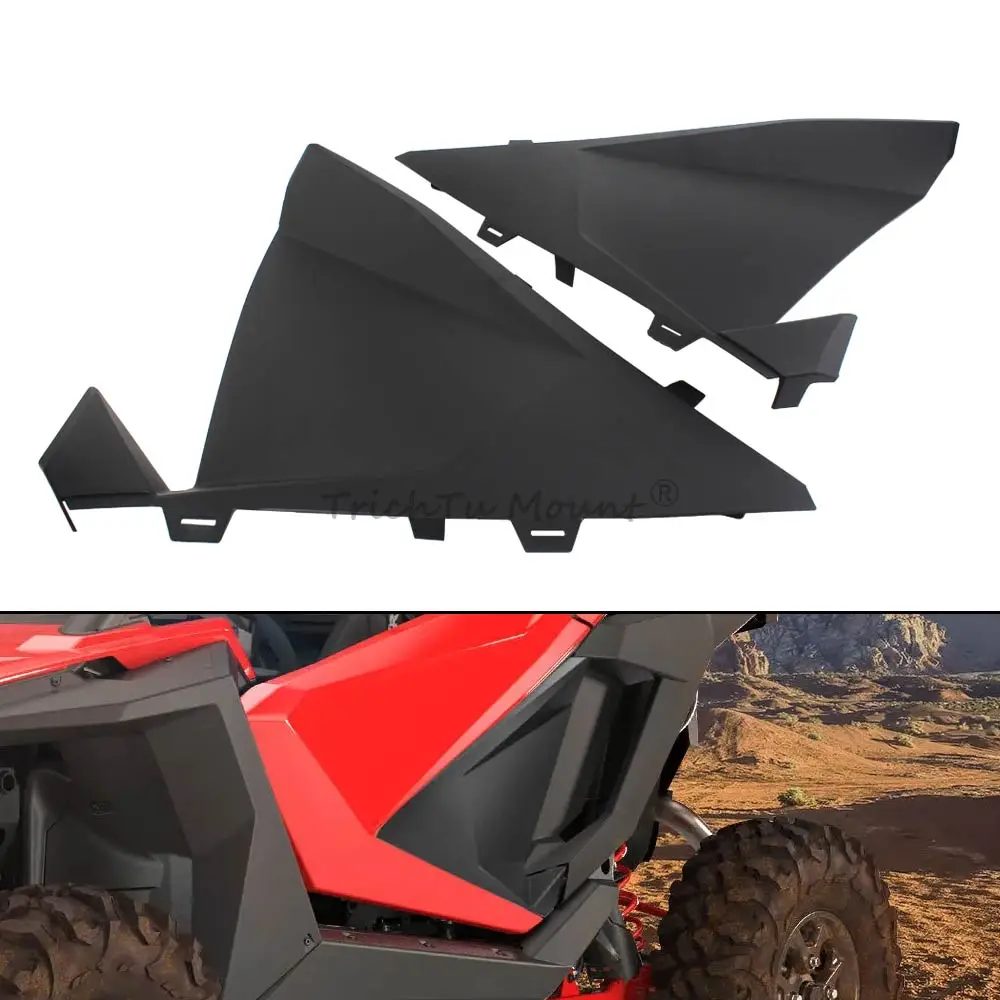 1 Pair UTV ATV Lower Half Door Panels For Polaris RZR PRO XP Turbo R Premium Sport Ultimate 2020-2024 2 Seater Model Black