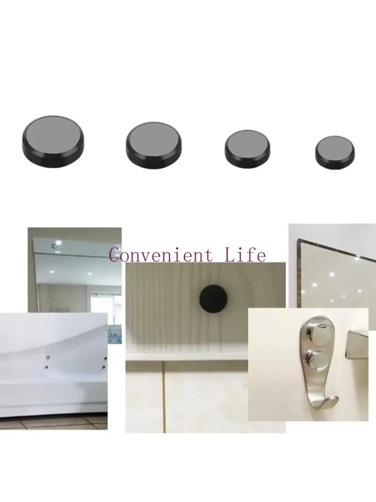 L1EE 4 قطع مرآة تثبيت المسامير قبعات زخرفية مسطحة لوحات تزيين الأظافر #1