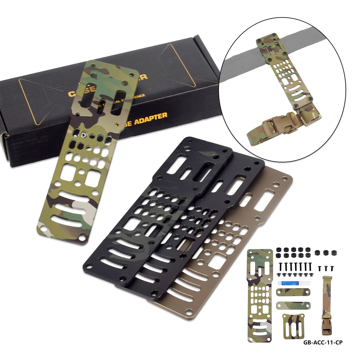 

Tactical Modular Holster Airsoft Adapter MHA Leg Strap Kit LSK 3-Hole Holster Adjustable QLS Quick Detach Plates On Combat Belt