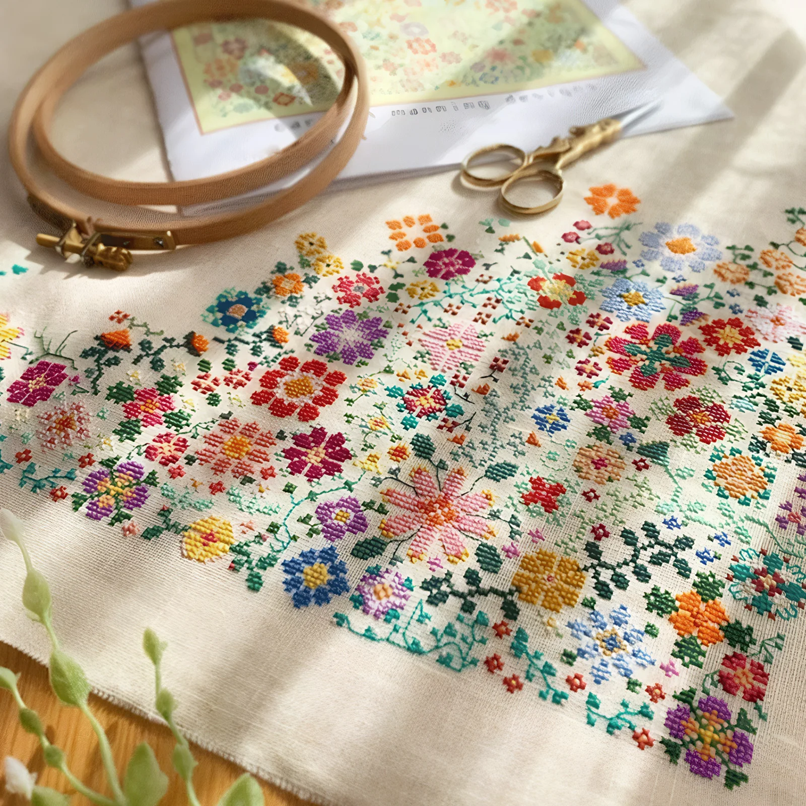 

﻿ Набор для вышивания «Цветок в день» с предварительно нанесенными узорами, набор для отработки вышивальных стежков для начинающих, взрослых и детей