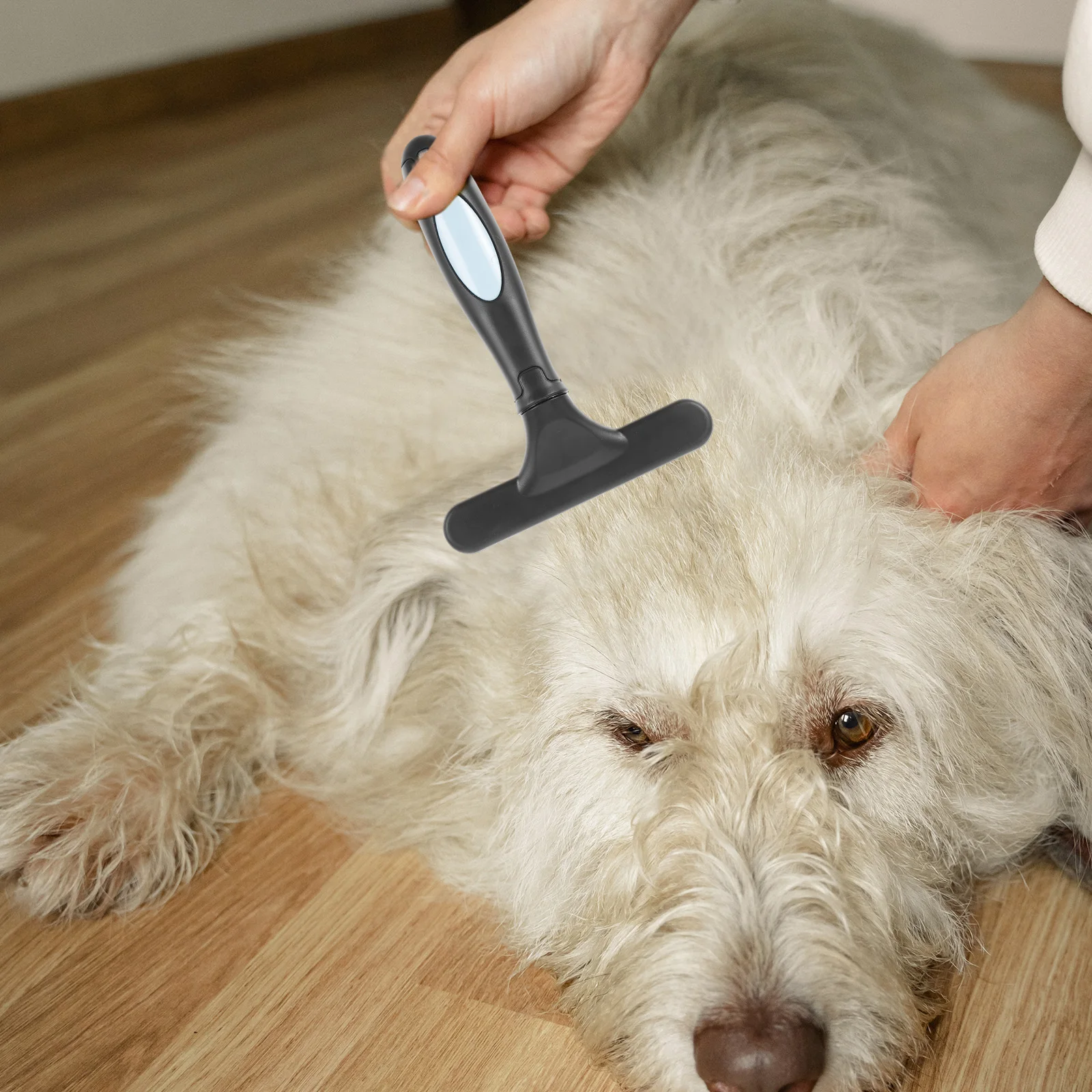 

Double Rows Pet Comb Brush Stainless Steel Dog Grooming Tool for Curly Hair Removes Tangles Mats Detangling Brush Pink Pet