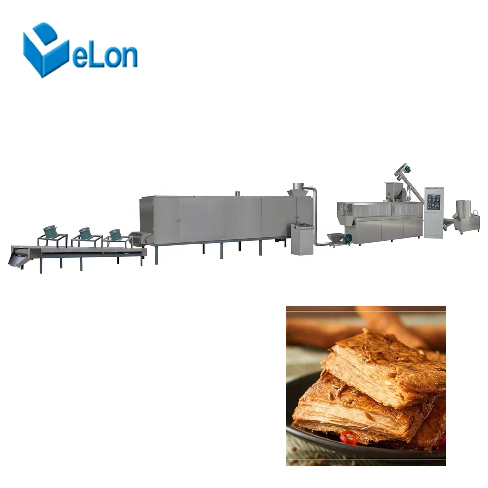 Vegetarian Meat Chunks Textured Soybean Protein Tvp Nuggets Extruder Making Machine Production Line