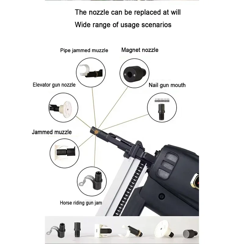 Stapler Pneumatic Tools New Generation Pneumatic Nail Gun Lithium Battery Gas Nail Gun Steel Air  For Frame And Trunking