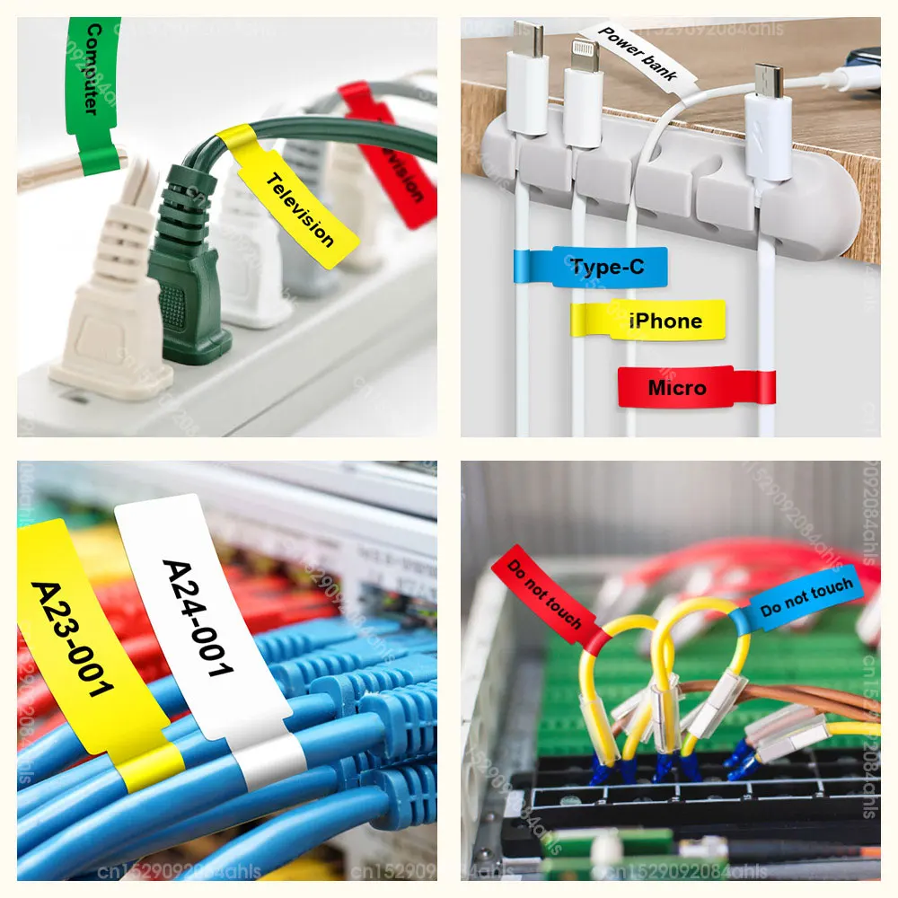 NIIMBOT D11 Cable Label D11 D110 D61 Label Sticker Fiber Wire Network Charging Cable Paper Sticker Adhesive Label Tape Thermal