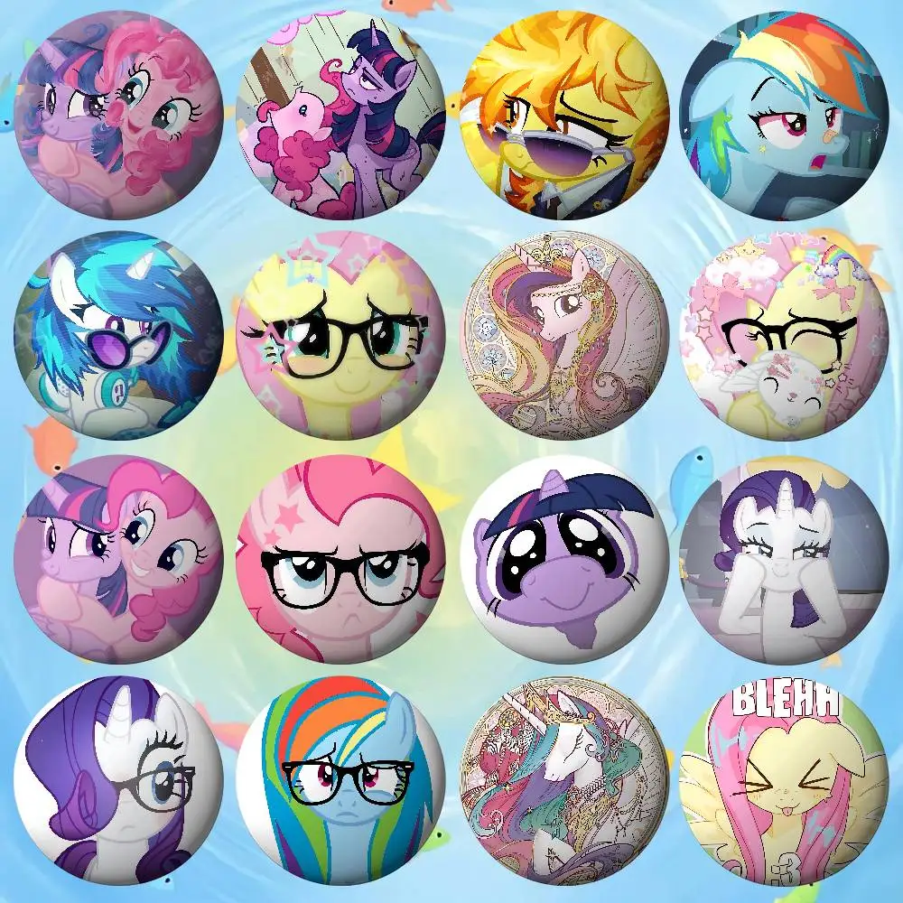 Amine m-my Littles P-Pony insignias hojalata botón suave Pin broche insignia de Metal accesorios de joyería personalizados sombrero bolso solapa
