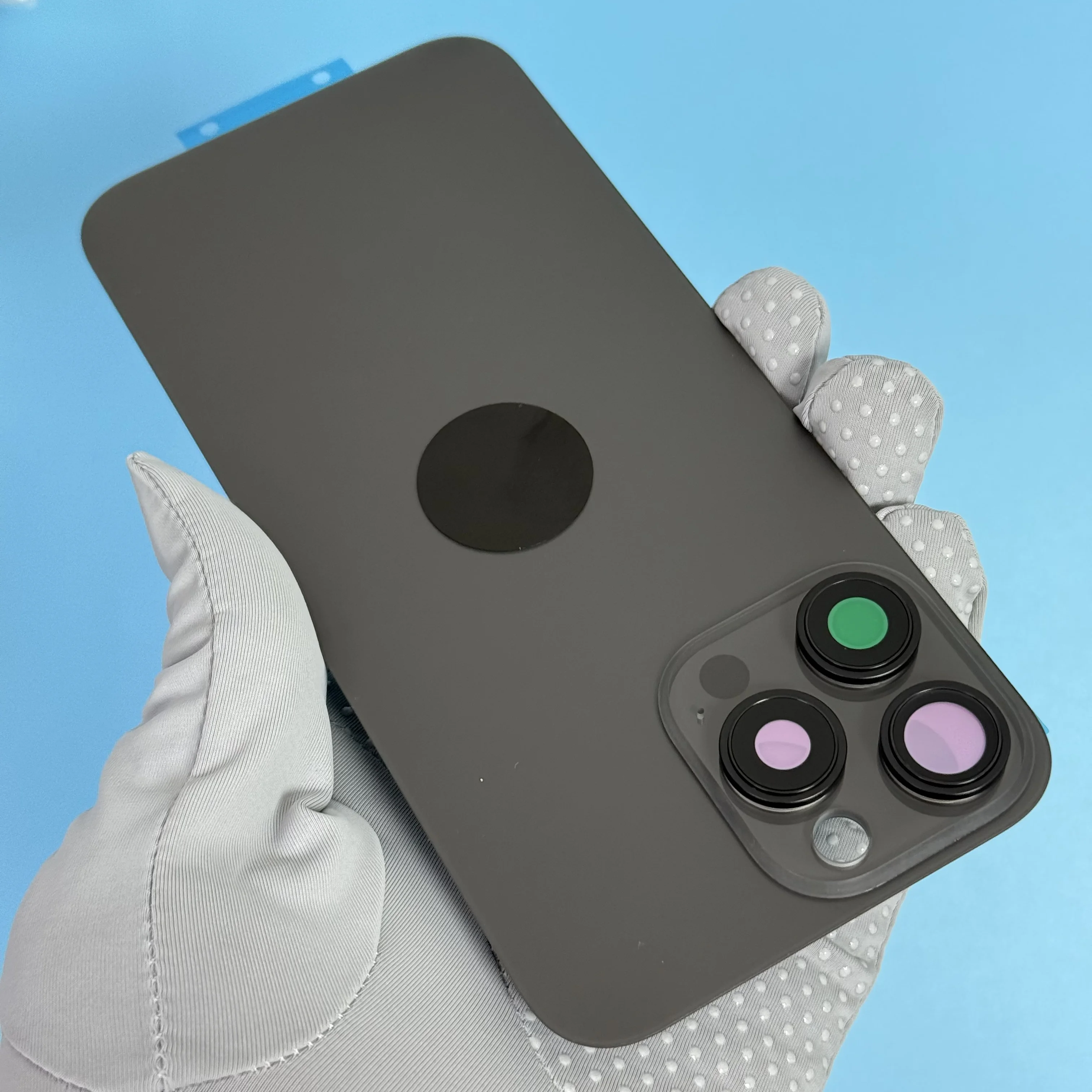 Achterkant glas reparatie voor iPhone 15/16 Pro Max met camera lens beugels magneten 15/16 Pro achterklep