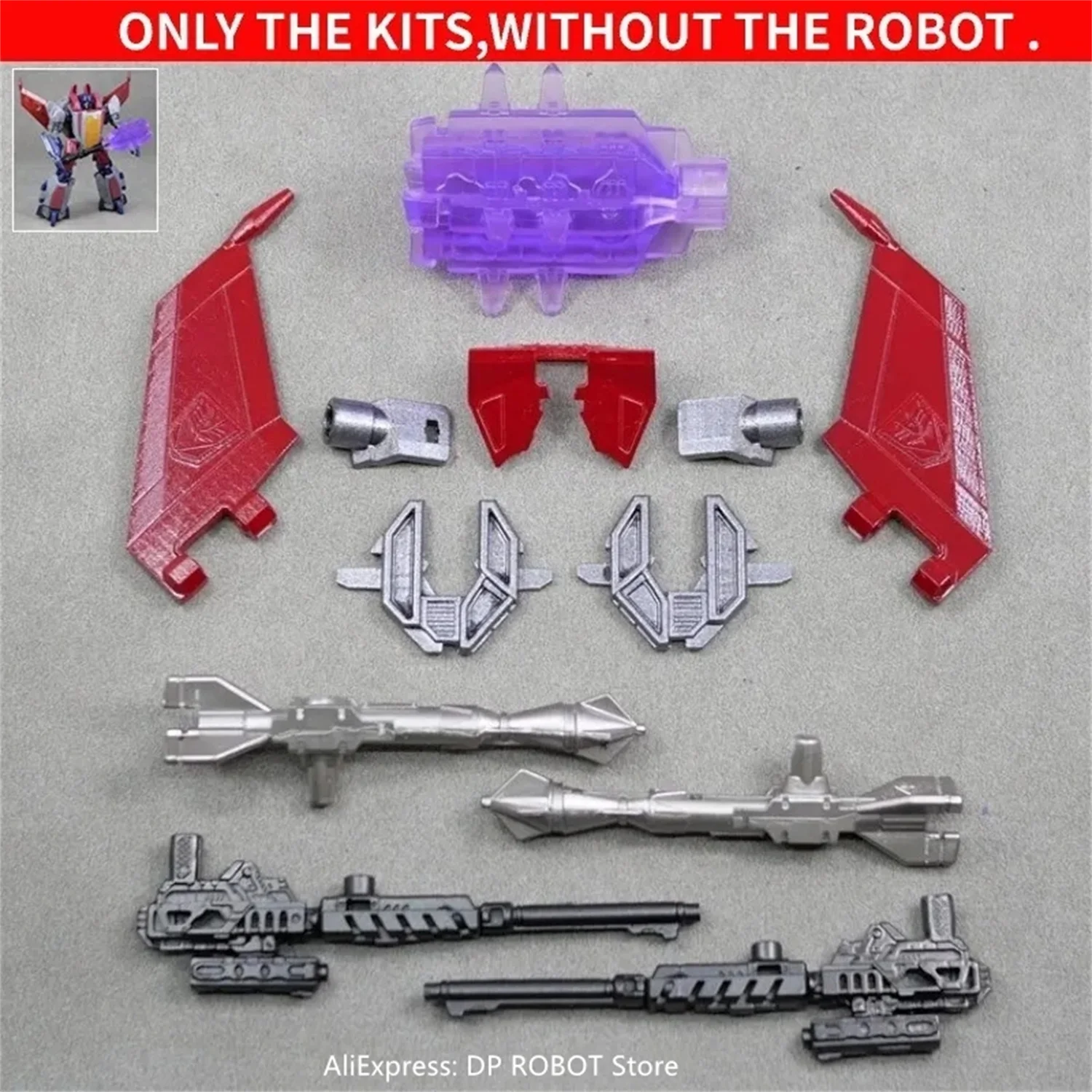 3D DIY Wing Filler Weapon Upgrade Kit For WFC SS-GE06 Starscream Accessories