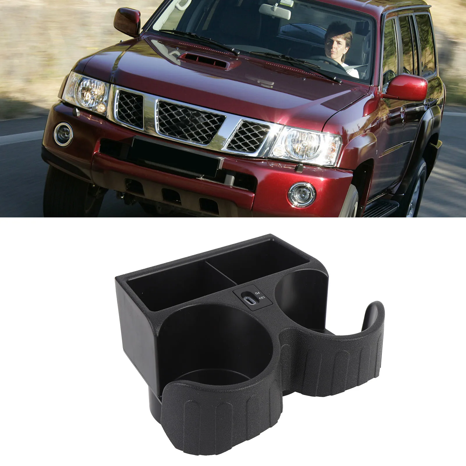 

Car Cup Holder with Type C Connector Easy Access Stable Holding FYE727069 Replacement for Y61 1997 to 2023 Car Cup Bottle Holder