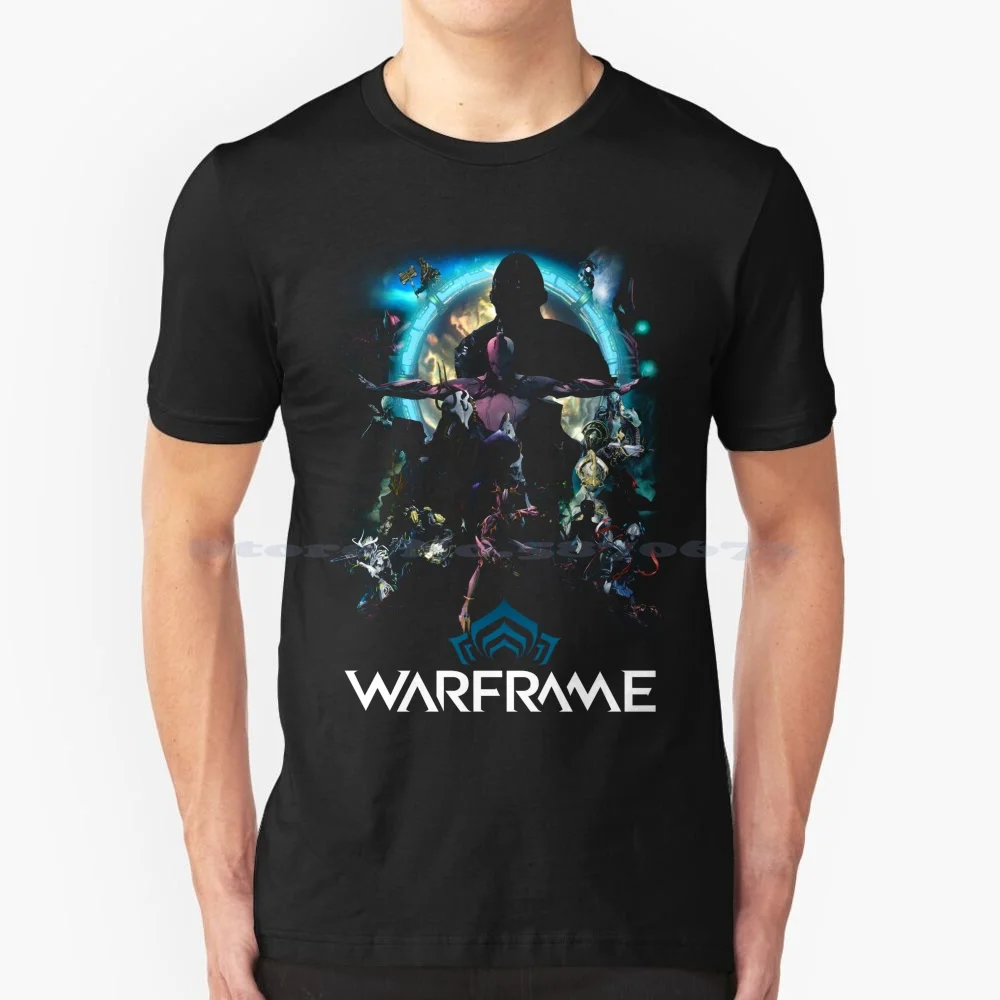 Warframe T Shirt 100% Cotton Tee Warframe Heart Of Deimos Dark Sector Play Free Tenno Lunaro Empyrean Lotus Sentient Lua The