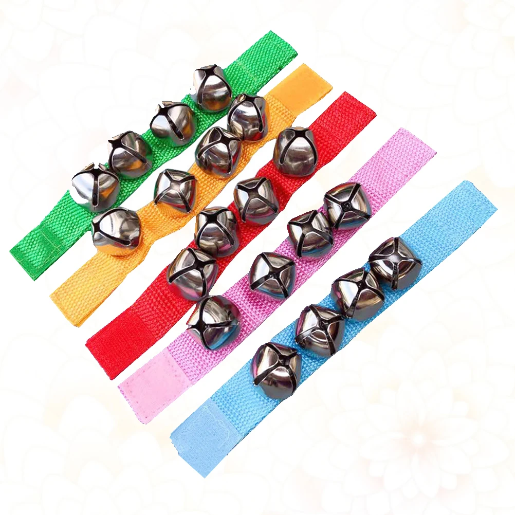 5Pcs Kid Wrist Bells Rattle Bracelet Dance Party Performance Cheer Decorations Infant Gift Rattle Bracelet for Kid