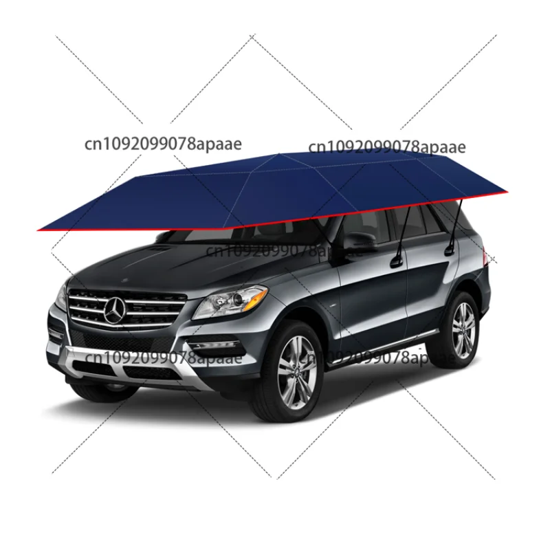 Hot selling 5.0m large size car umbrella sun shade cover foldable automatic   for trip preparation