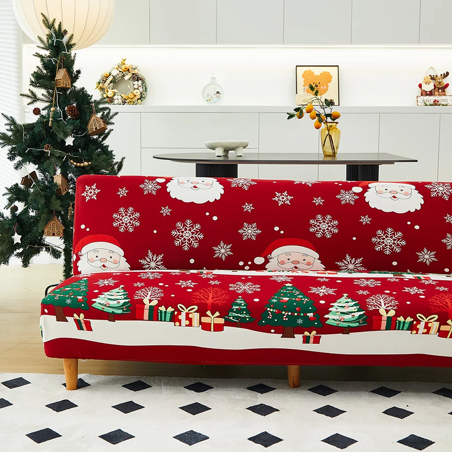 Christmas decoration folding sofa bed cover futon sofa covers double seat cover slipcovers for living room festival color