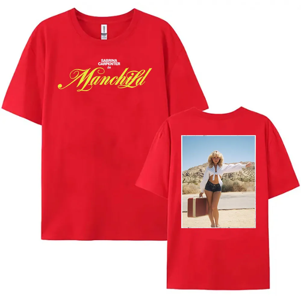 Sabrina Carpenter Manchild Print T-shirt 2025 Fashion Singer