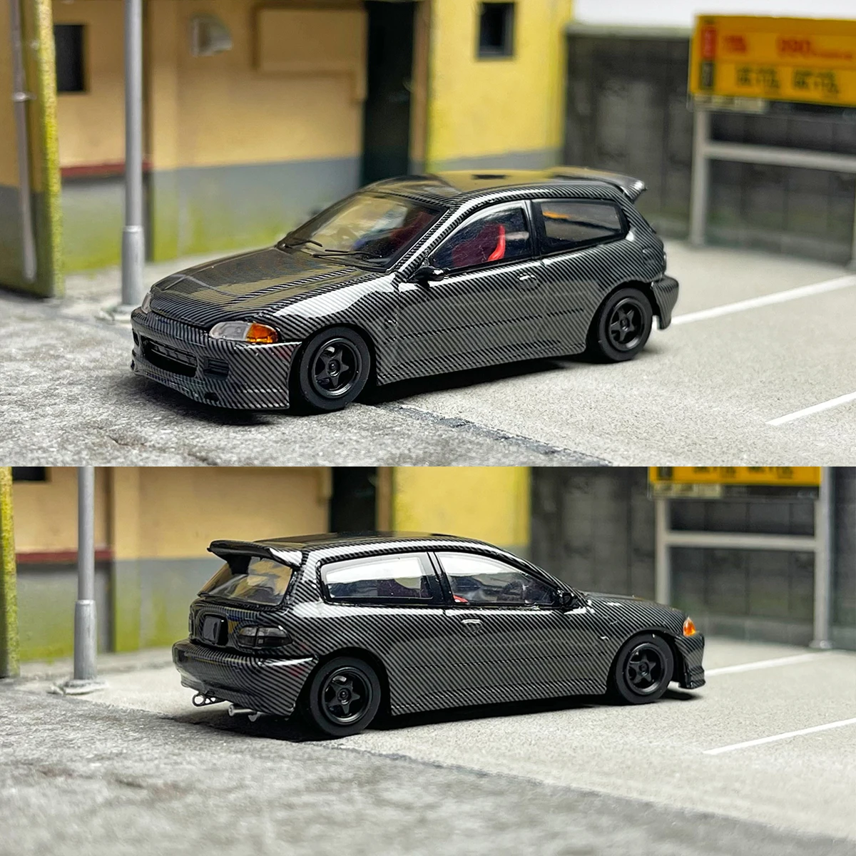 Modello di auto in lega Civic EG6 in scala 1:64