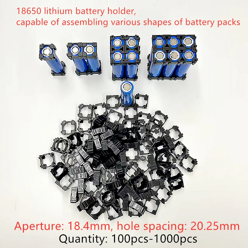 100pcs-1000pcs 18650 Battery Safety Anti Vibration Holder Cylindrical Bracket Li-ion Cell Storage Lithium Battery Support Stand