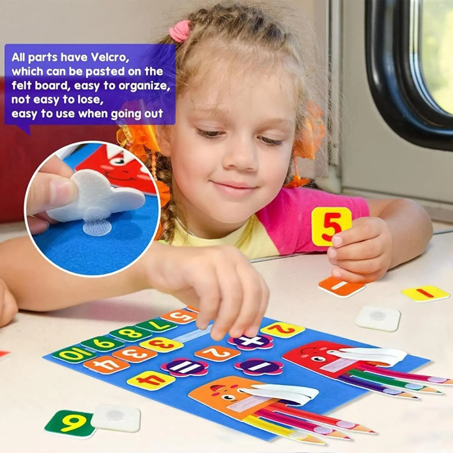 Felt Learning Board Children Educational DIY Toy Addition Subtraction Finger Arithmetic Te Aching Enlightenment Board