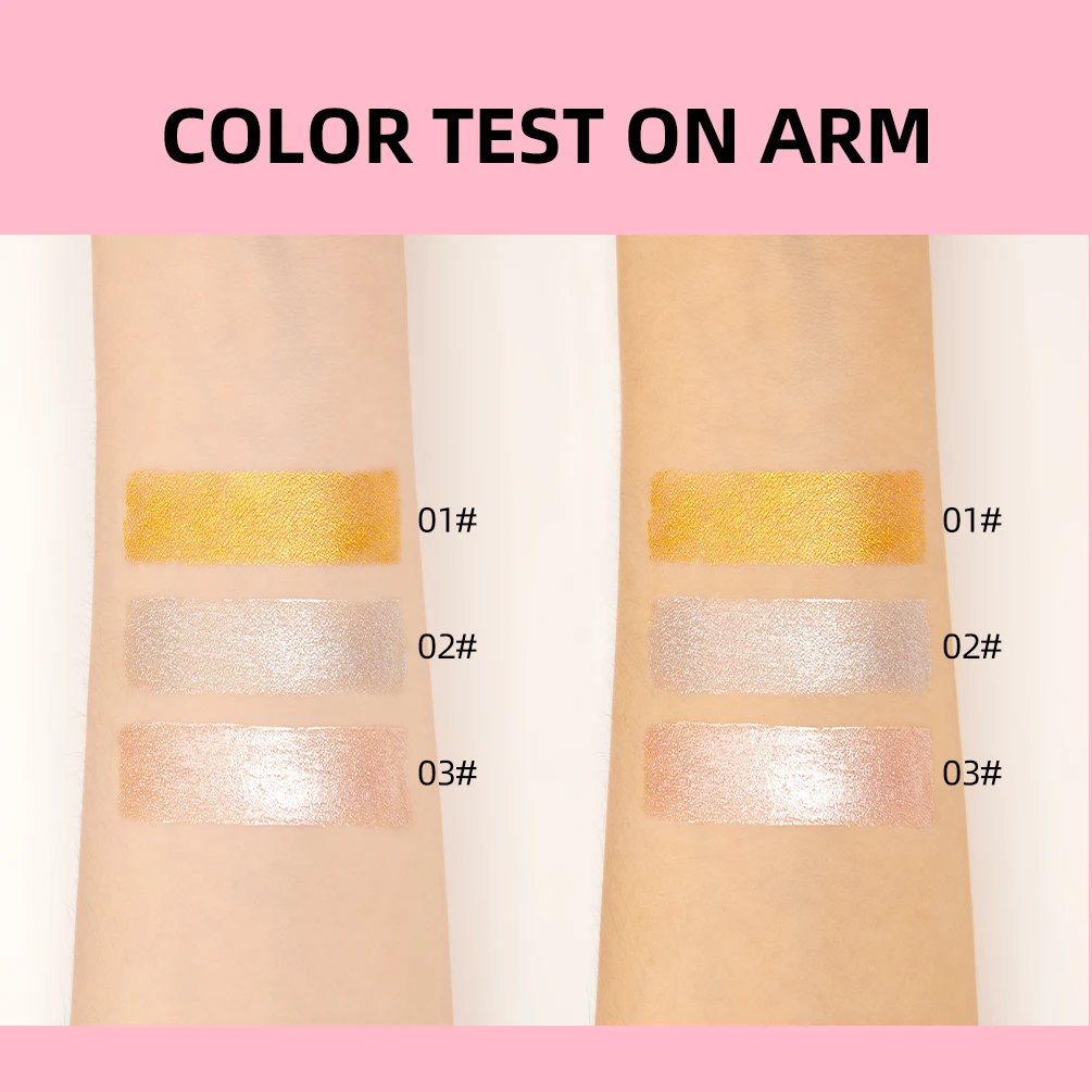 QIBEST بريق تمييز كريم الماس ظلال العيون دودة القز الوجه كونتور سطع لامع تسليط الضوء على الجسم تضيء ماكياج #5