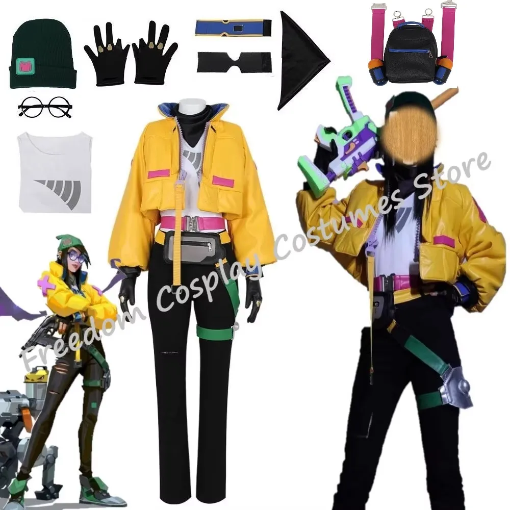 

Killjoy Cosplay Women Costume Game Valorant Roleplay Fantasia Jacket Bag Pant Hat 3D props Halloween Carnival Party Suit