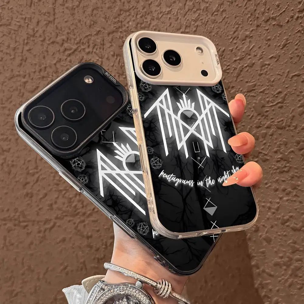 1 قطعة النوم الفرقة T-Token جراب هاتف آيفون 17 الهواء 16 15 14 13 12 11 برو ماكس زائد اللون للصدمات عودة الفضة كوف