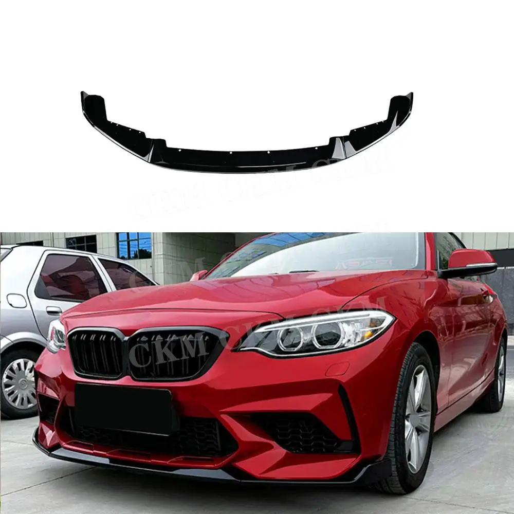 

C Style Car ABS Front Bumper Lip Trims Chin Aprons Spoiler Bodykits Accessories for BMW 2 Series F87 M2 2016 -2021