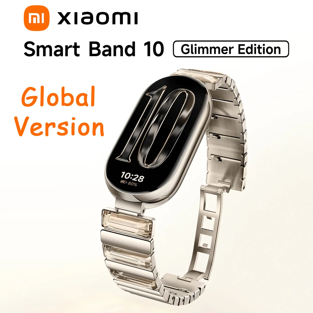 

Global Version Xiaomi Mi Band 10 Glimmer Edition 150+ Sports Modes 21 Day Battery Life Sleep Health Management Xiaomi Hyper OS2