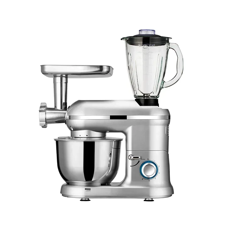 Household kitchen multi-functional stainless steel mixer 3-in-1 food processing mixer