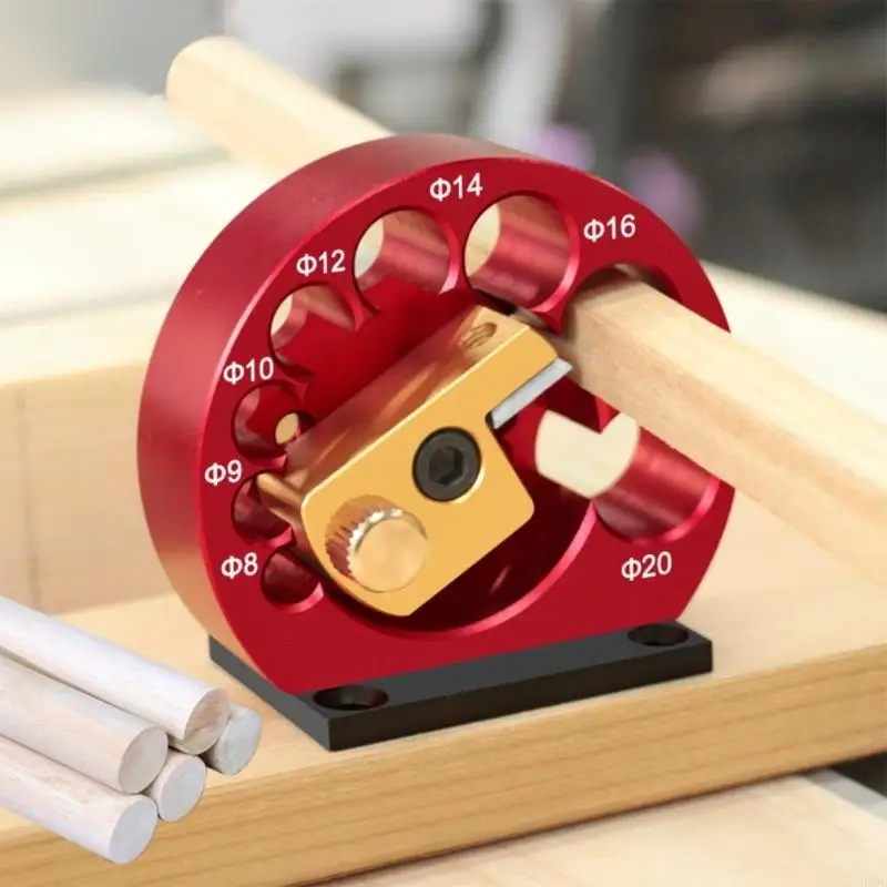 HX6C Dowel Maker JIG ชุดอลูมิเนียมอัลลอยด์ไม้บาร์หมุนรอบเสริมเครื่องมือใบมีดโลหะ 8-20 เส้นผ่านศูนย์กลางหมุน